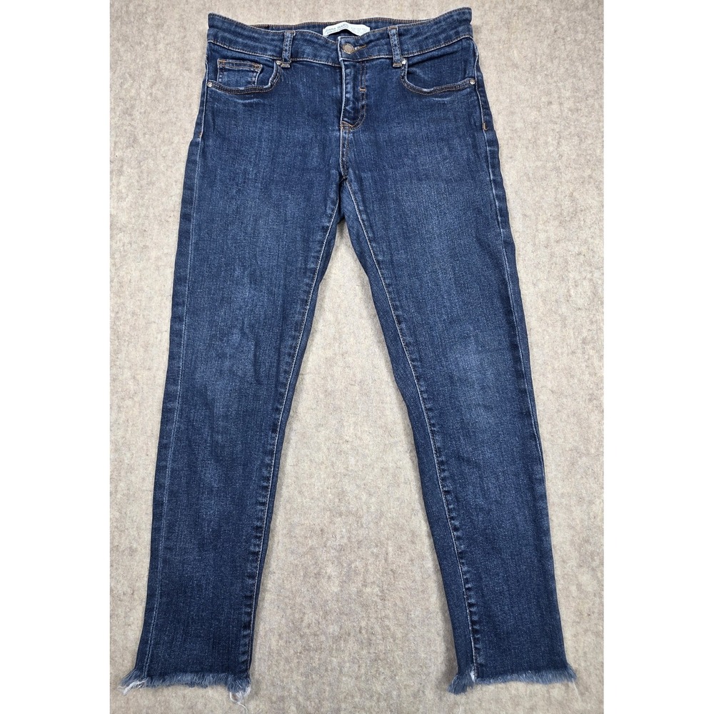 Zara Basic Z1975 Denim Jeans‎ Size 4 Raw Hem Mid-Rise